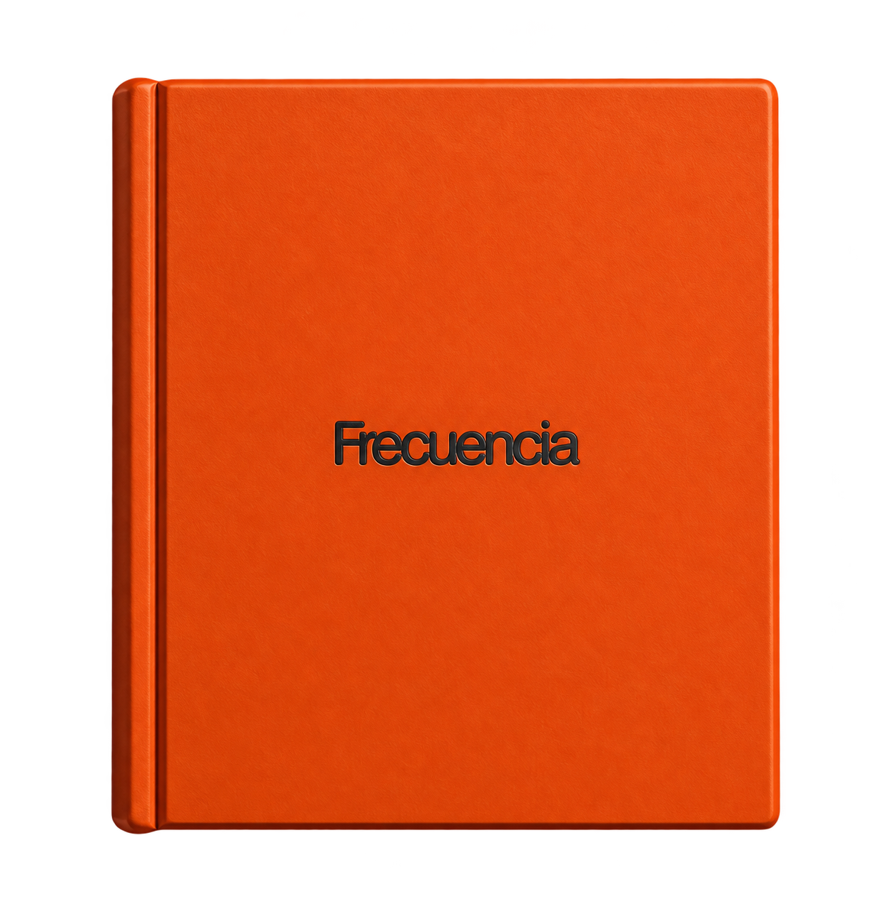 El libro de experiencia de Frecuencia, tapa naranja con el logotipo